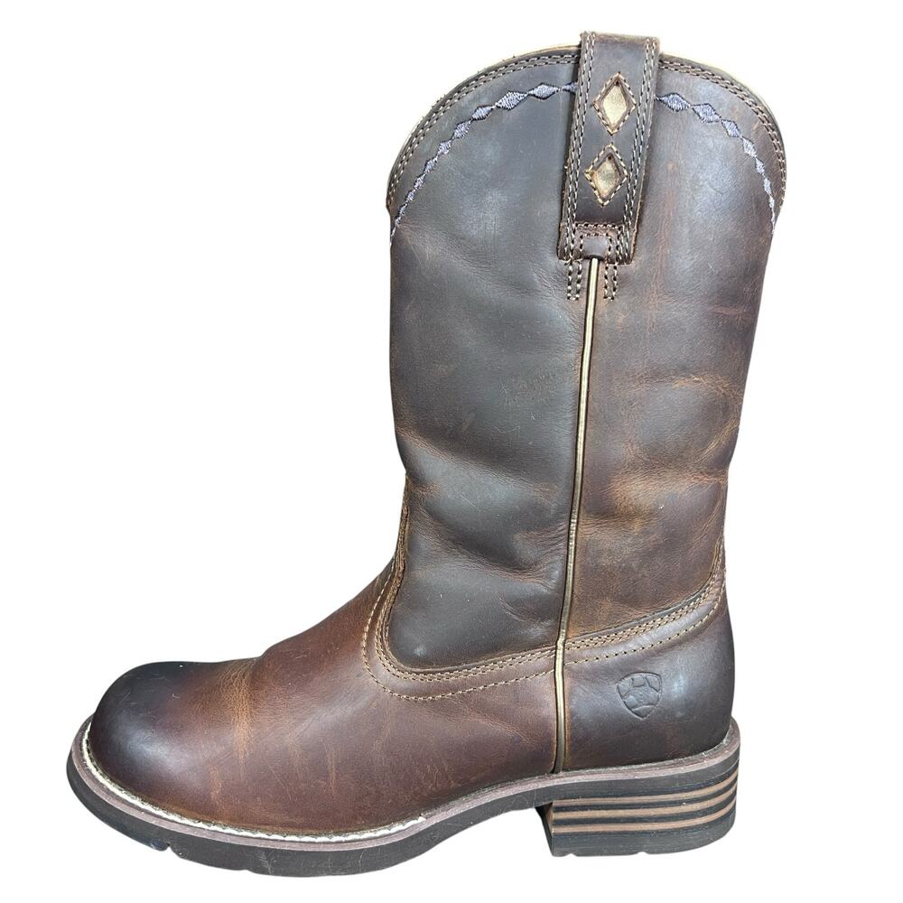 Ariat Heritage Roper Brown Leather Cowgirl Boots Women's 7.5 B - Picture 3 of 10